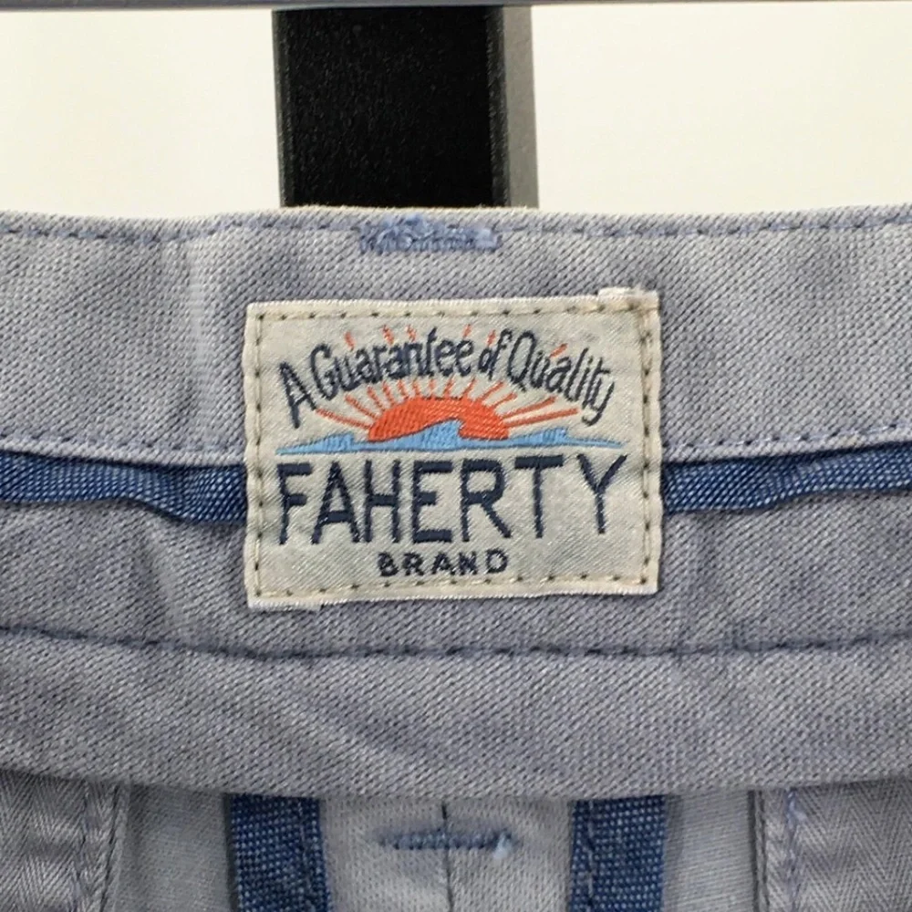 Faherty Mens Shorts Chino Stretch Blue 9.5